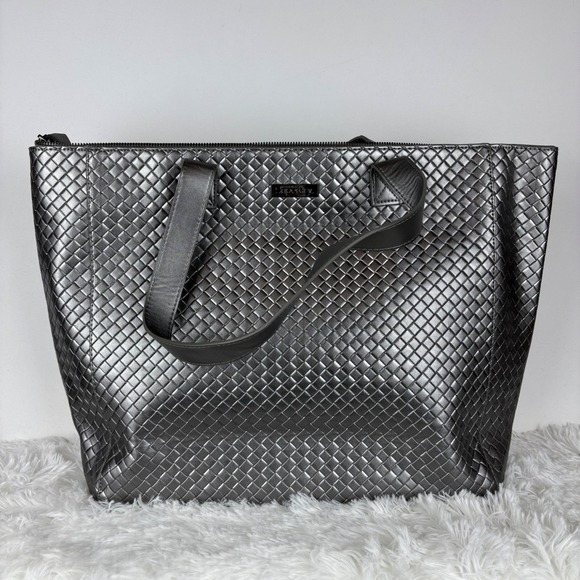 Superdry Handbags - Superdry Tote Bag Metallic Gunmetal